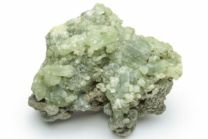 Green Prehnite Crystal Cluster - Morocco #224834